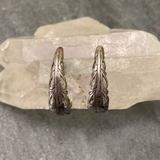 Vintage Sterling Half Hoop Earrings