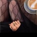 Designer black stockings