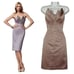 775 TRULY ZAC POSEN Petal Strapless Bodice Gray Purple Satin Cocktail Dress 4