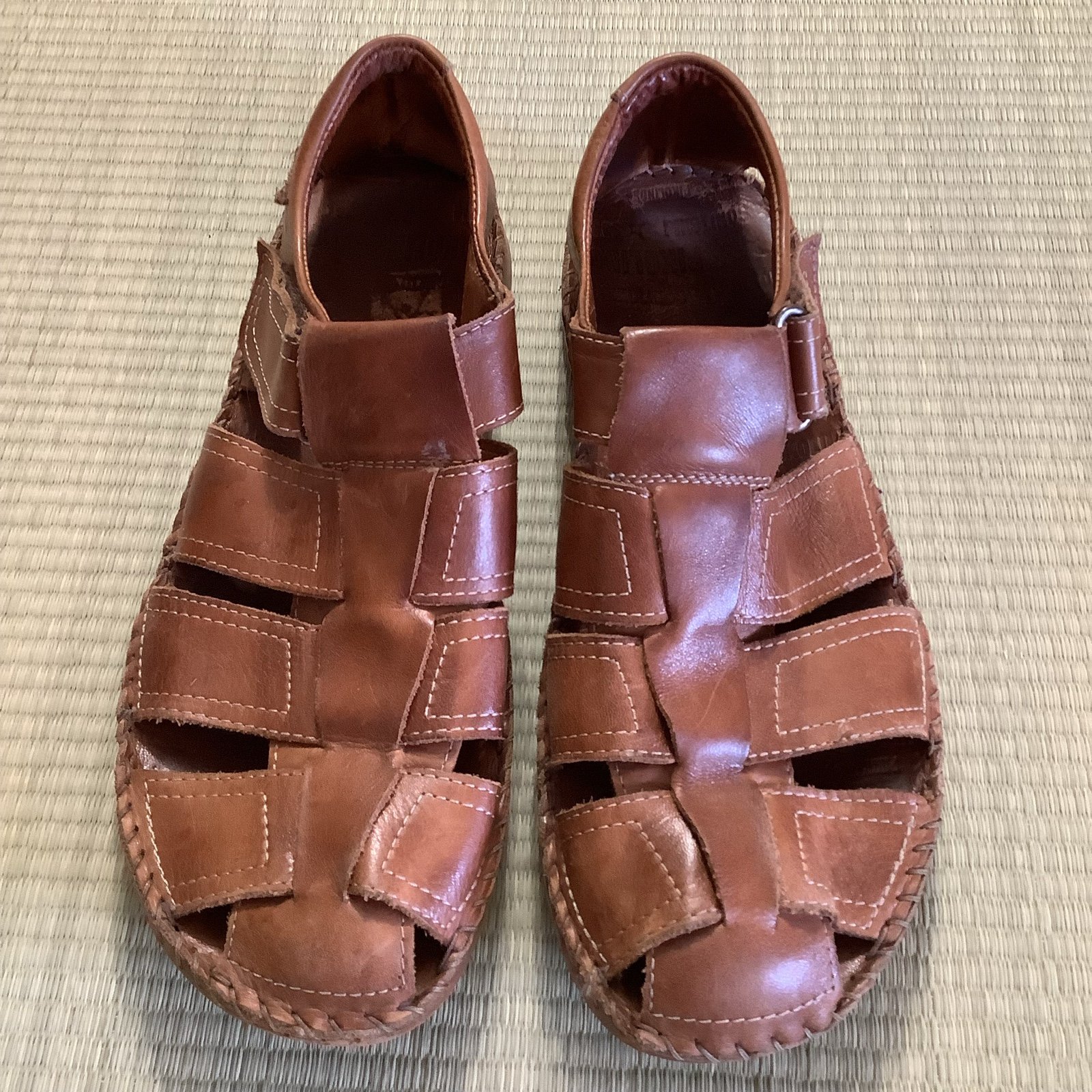 Pikolinos Tarifa 06J-5433 Brown Leather Fisherman Sandals Men’s EUR 44