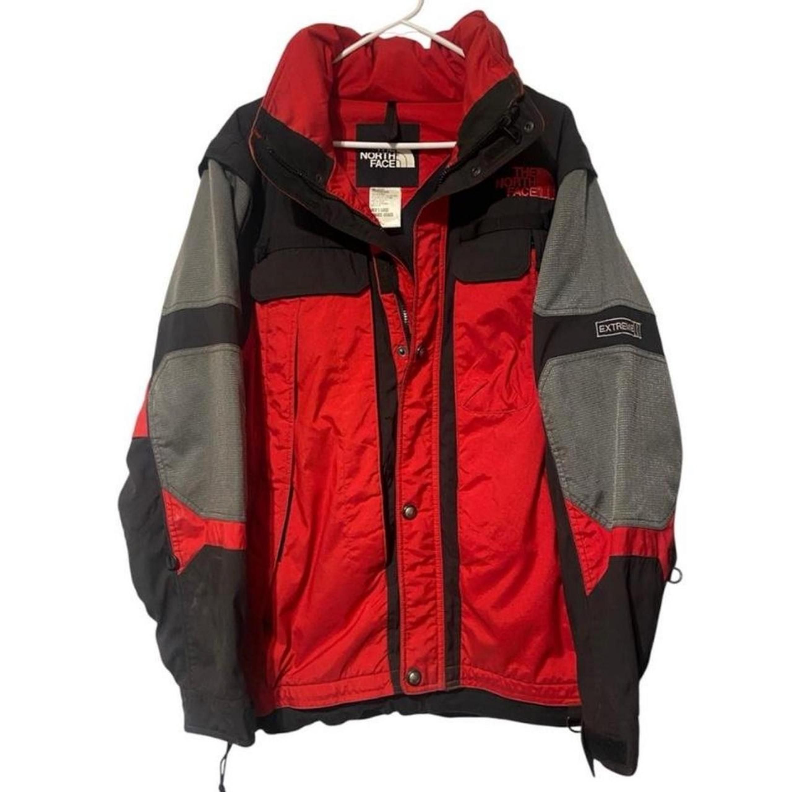 The North Face Mens Red Black Extreme Gear Ski Jacket Large