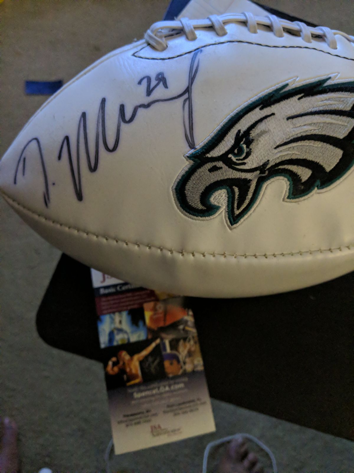 Demarco Murray signed football JSA COA