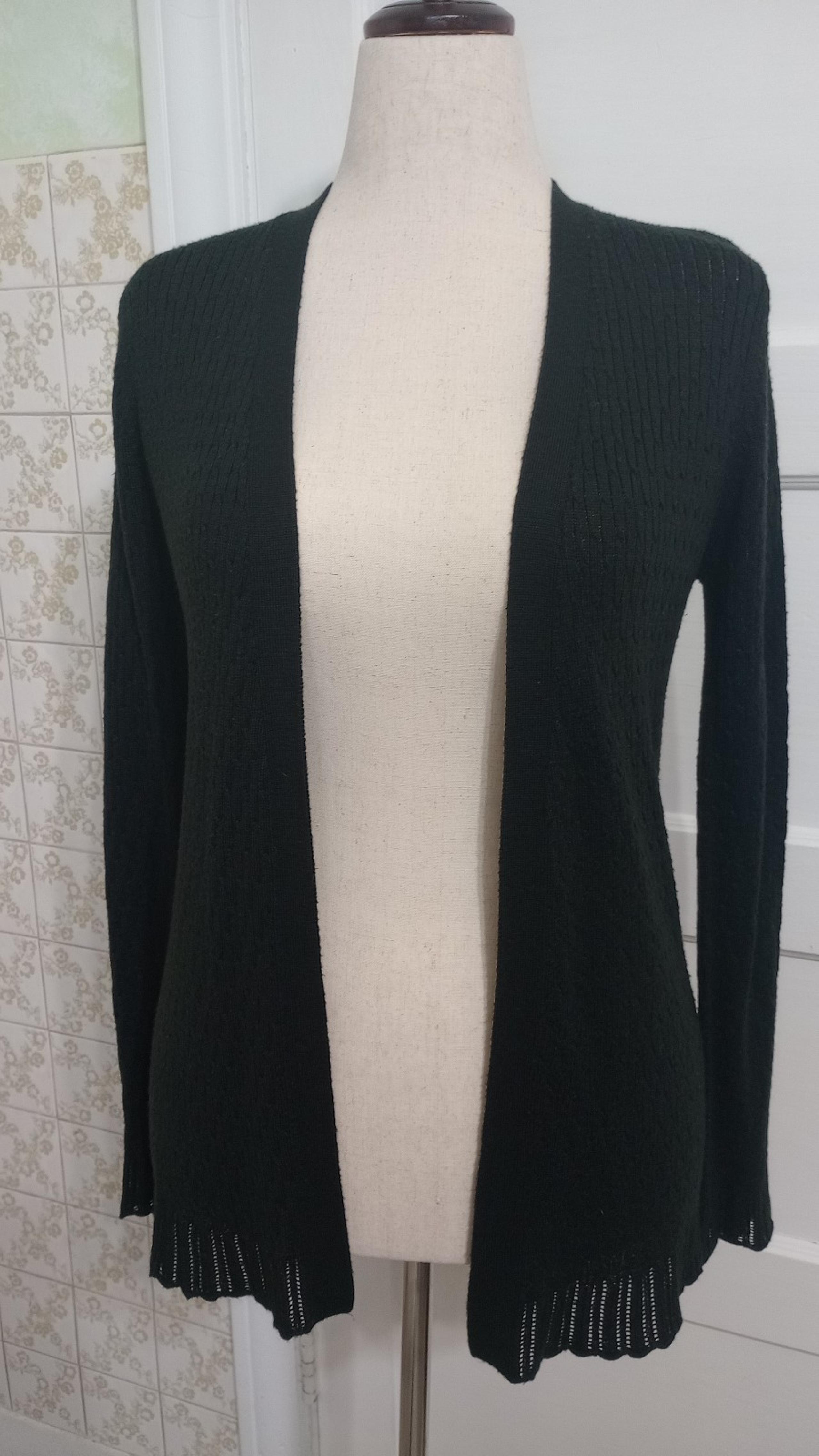 Xhilaration Women's Long Sleeve Black Sweater Cardigan
