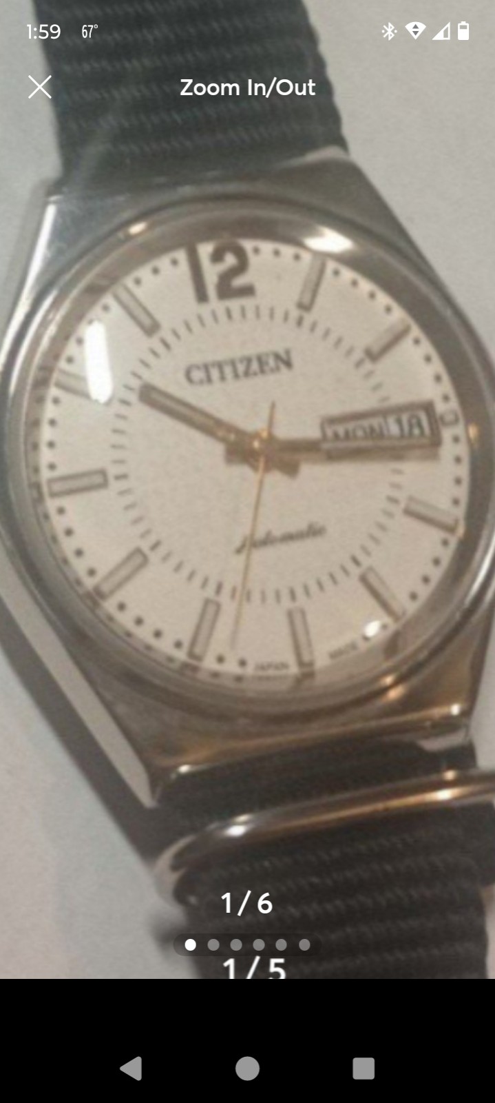 Vintage citizen automatic men's running wrist watch beautiful .