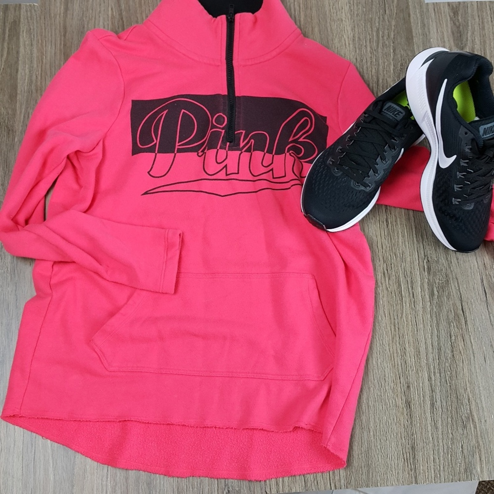 EUC Pink for Victorias Secret pink XS partial zip up Sweatshirt