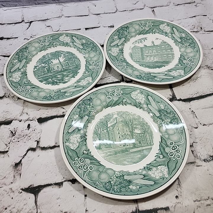 Vintage 1954 Ohio University Plates Lot Of 3 Bryan Hall Speech Edwin Watts