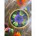 Stunning Vintage Mexican Folkart Floral Handpainted Dark wooden Decorative tray,