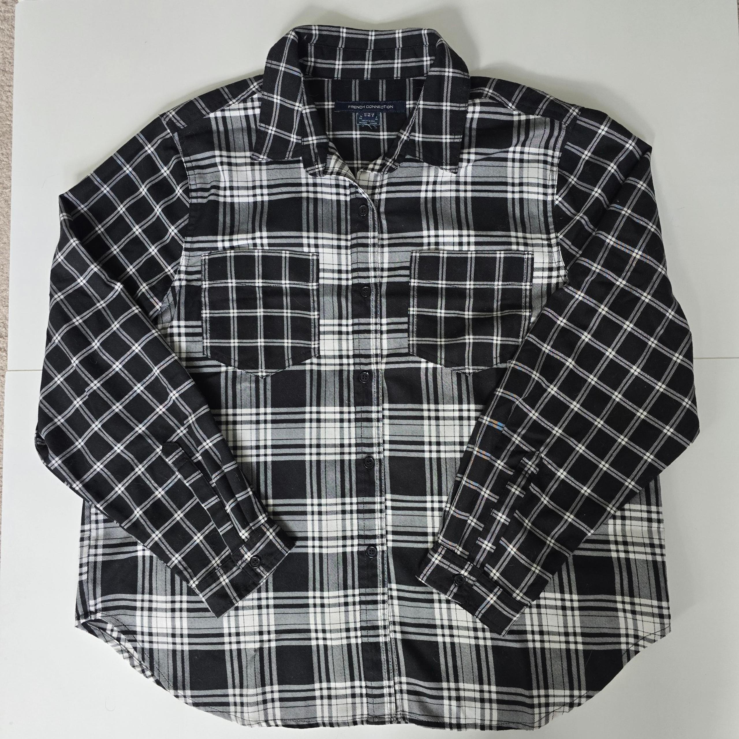 French Connection Women's Plaid Button Down - Size 8