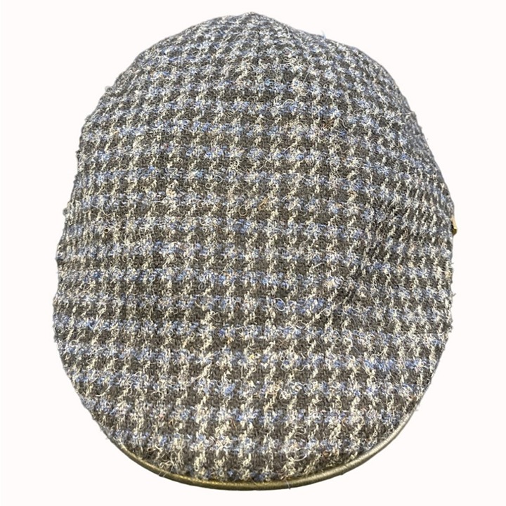 Stetson Harris Tweed Men's Black Wool Flat Cap/Hat Sz XL SKU 5285