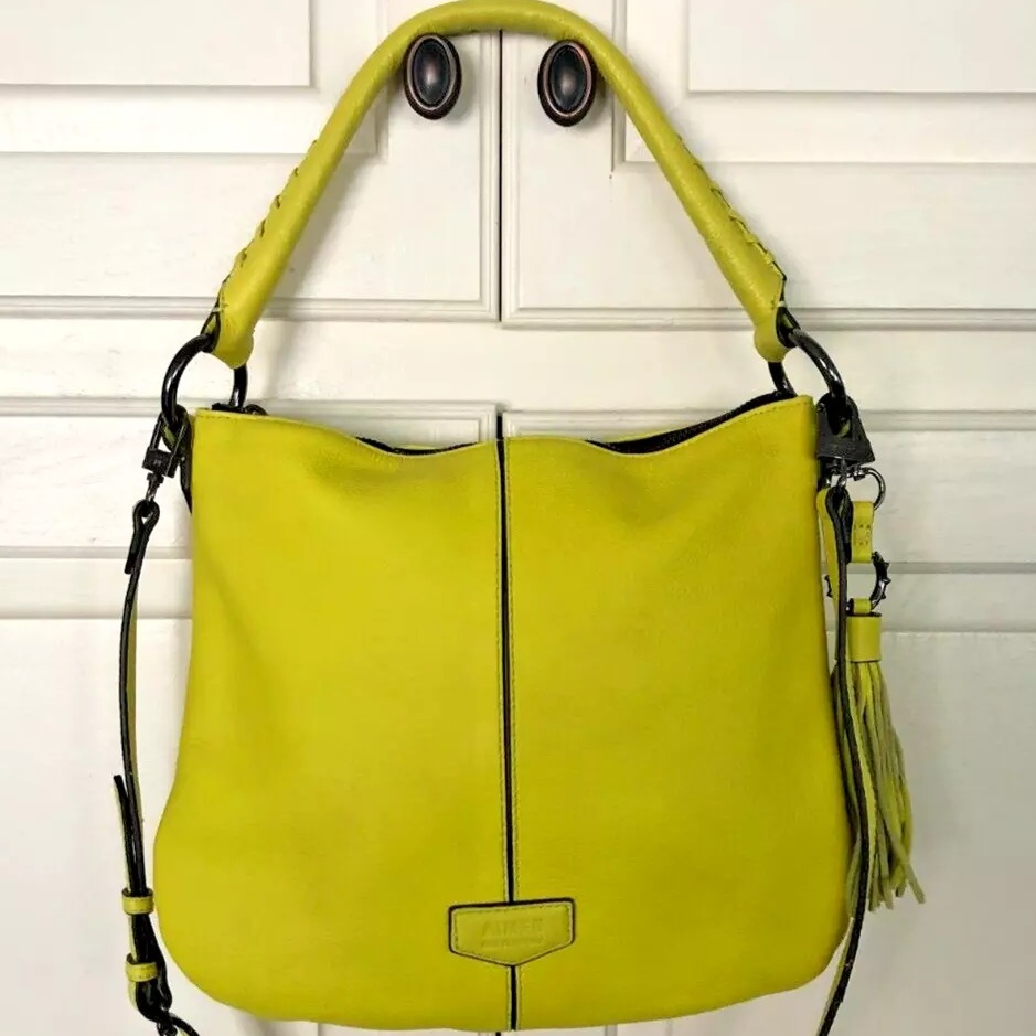Aimee Kestenberg Citrine Leather Crossbody/Satchel Purse