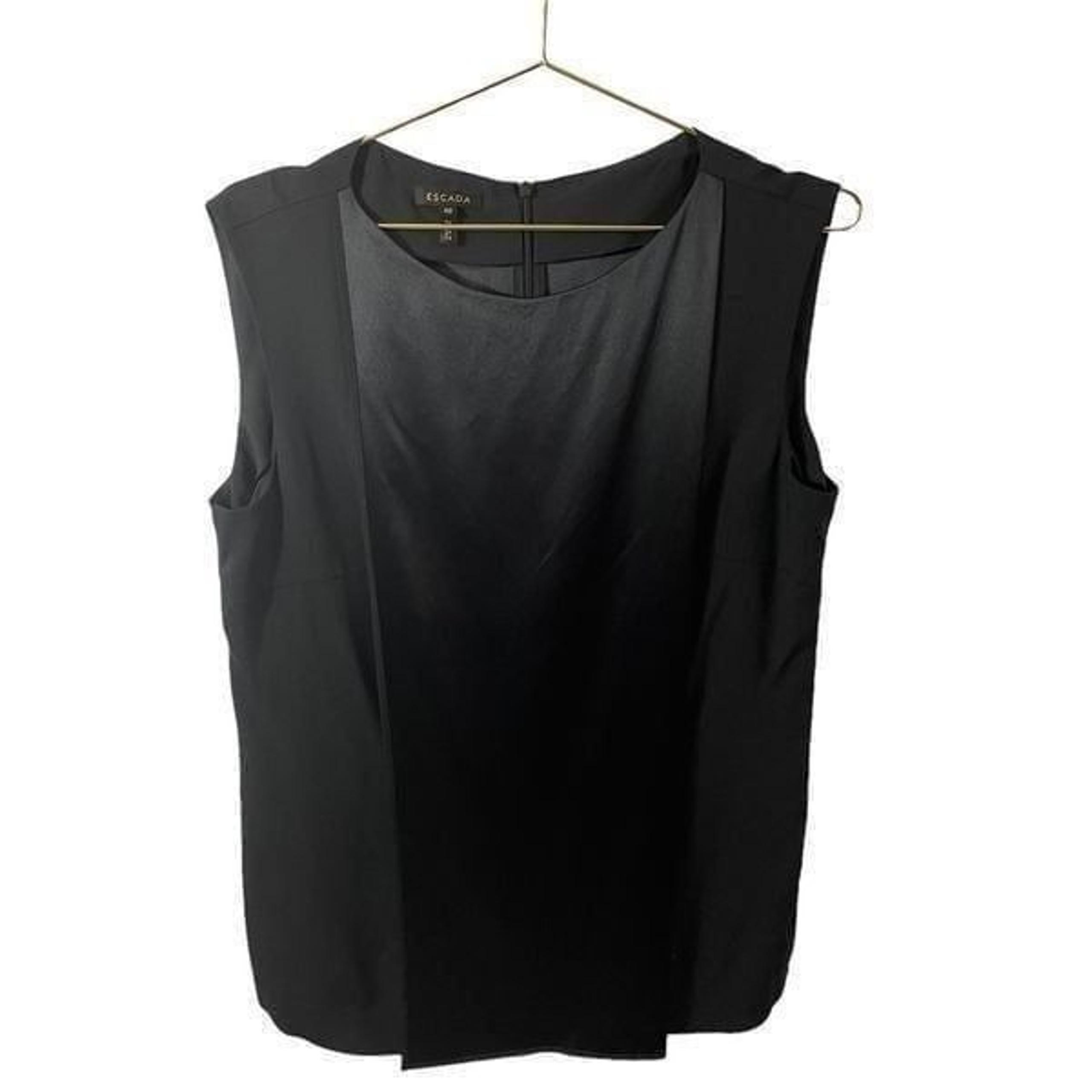 Escada Black Silk Top Size 40 or MED
