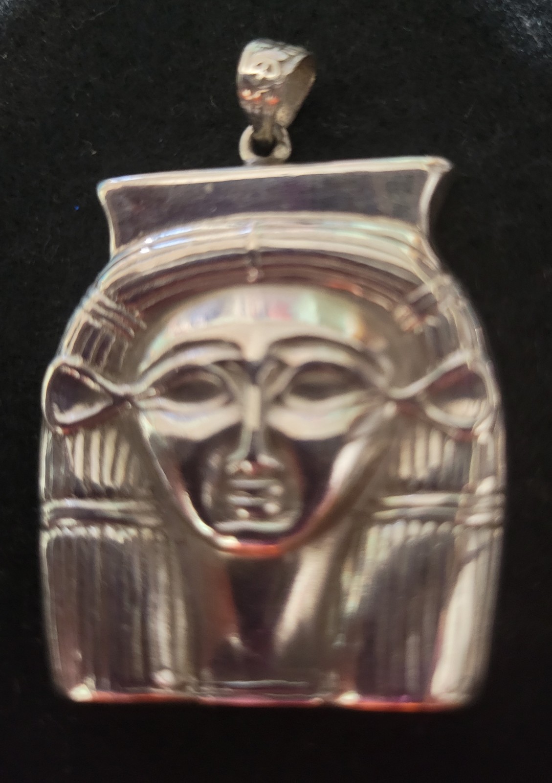 Egyptian Sterling Silver Pendant of GODDESS HATHOR