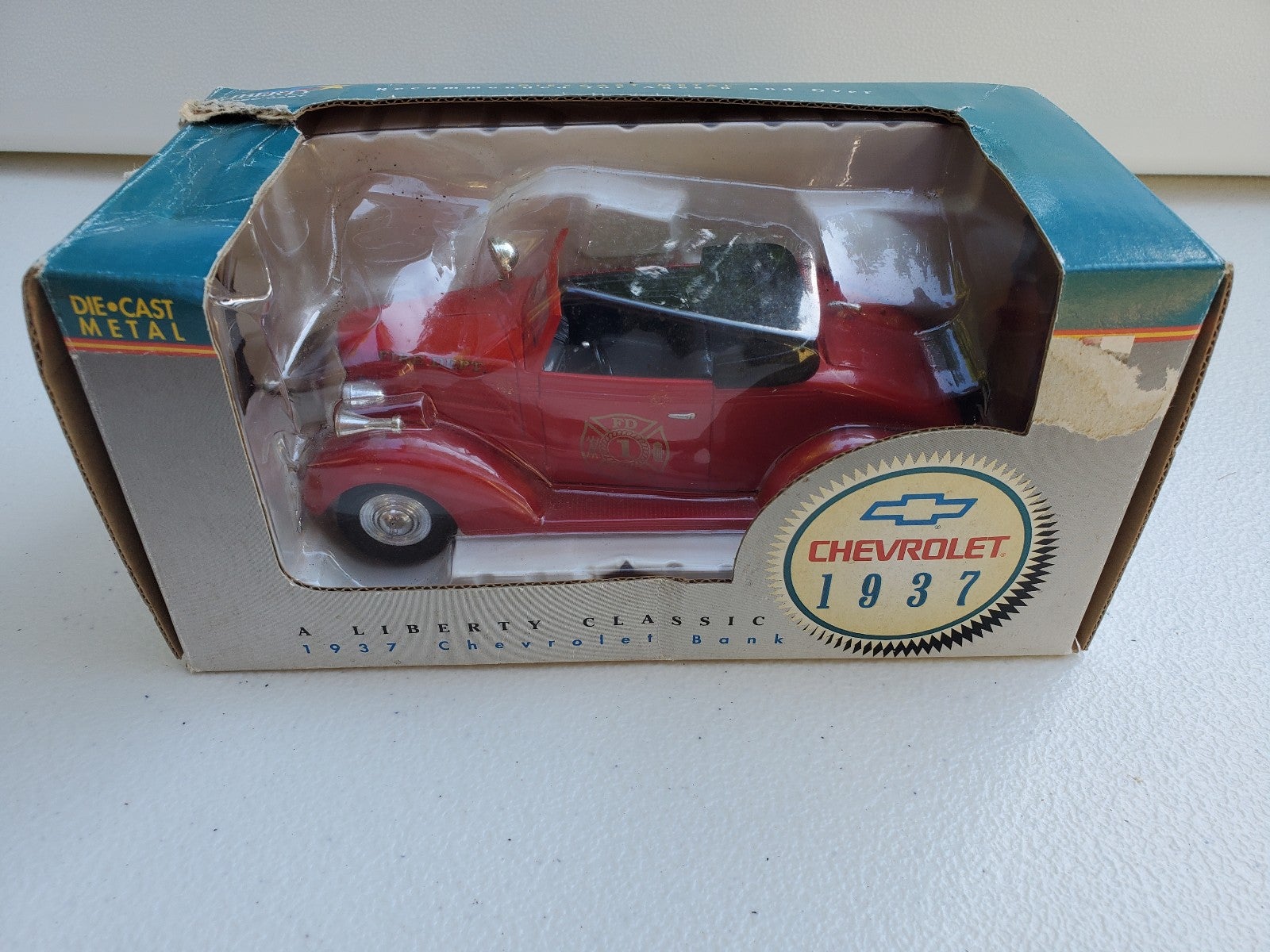 1937 Chevy die-cast shops Fire Dept Bank