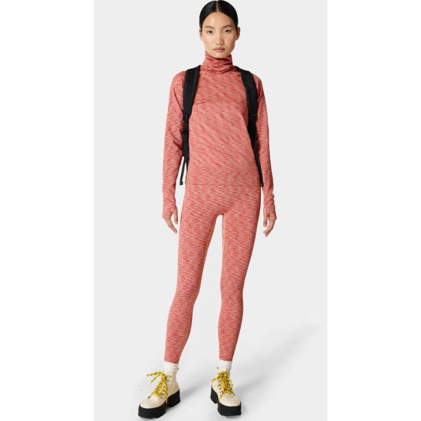 Sweaty Betty Spacedye Funnel Neck Base Layer Pink Odyssey 8. Hiking Outdoor Warm
