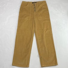 Veronica Beard Pants sz 27 Crosbie Corduroy Crop Wide-Leg High Rise Brown Button