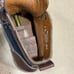 HELM Boots Men's Lace-up Leather Brown w/ Blue Denim Side Panels Size 7