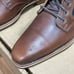 HELM Boots Men's Lace-up Leather Brown w/ Blue Denim Side Panels Size 7