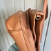 Tory Burch Amalie Fold Over Tan Leather Messenger Bag RARE
