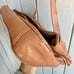 Tory Burch Amalie Fold Over Tan Leather Messenger Bag RARE