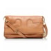 Tory Burch Amalie Fold Over Tan Leather Messenger Bag RARE
