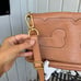Tory Burch Amalie Fold Over Tan Leather Messenger Bag RARE