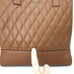 Vera Bradley Tan Brown Quilted Pebbled Leather Nora Tote Handbag
