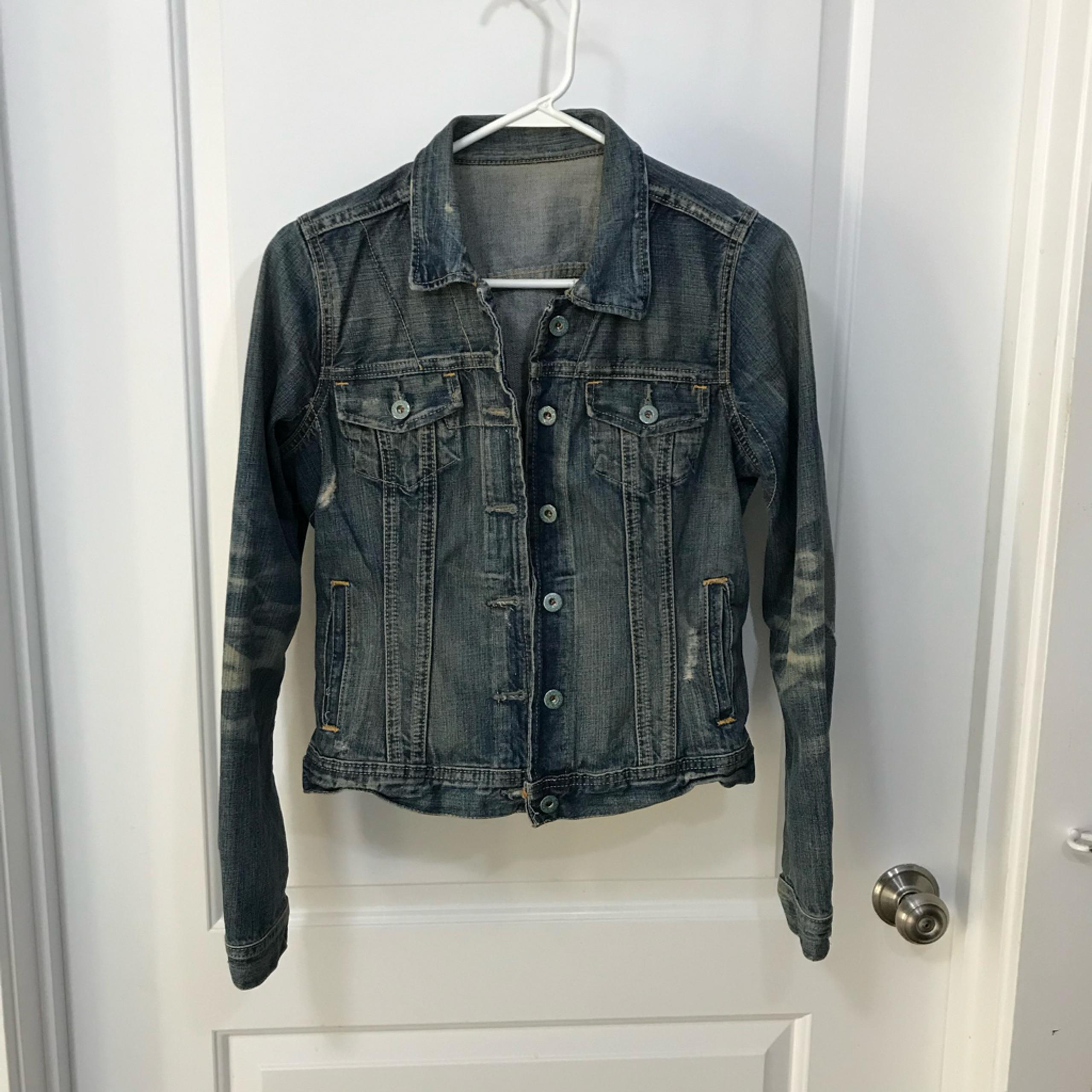 Ralph Lauren Polo Jeans Co Lydia Repair Jeans Jacket Size Medium EUC
