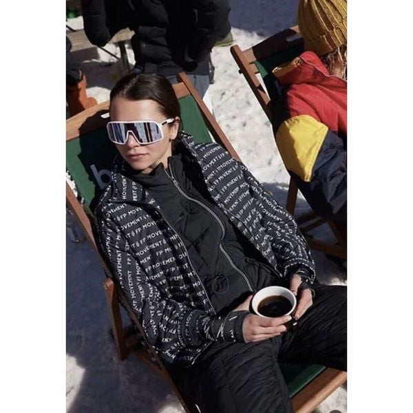 NEW Free People Movement PrintedPippa Packable Puffer JacketLogo XS