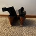 Tory Burch Wedge Heels Sandals Black 8.5