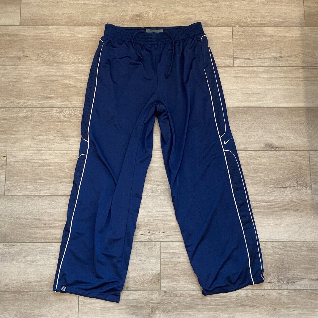 Vintage Nike Basketball Navy Blue Y2K Baggy Sweatpants Size XL VTG