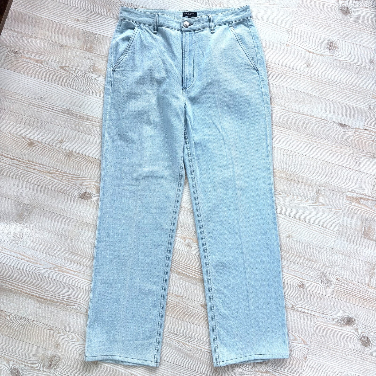 Rag + Bone Alex Tailored Linen Straight Leg Trouser Jeans | Size 30