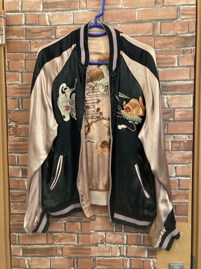 Hanatabi Rakudan (Flower Journey Orchestra) Souvenir Jacket (Sukajan) Reversible Size M Vintage