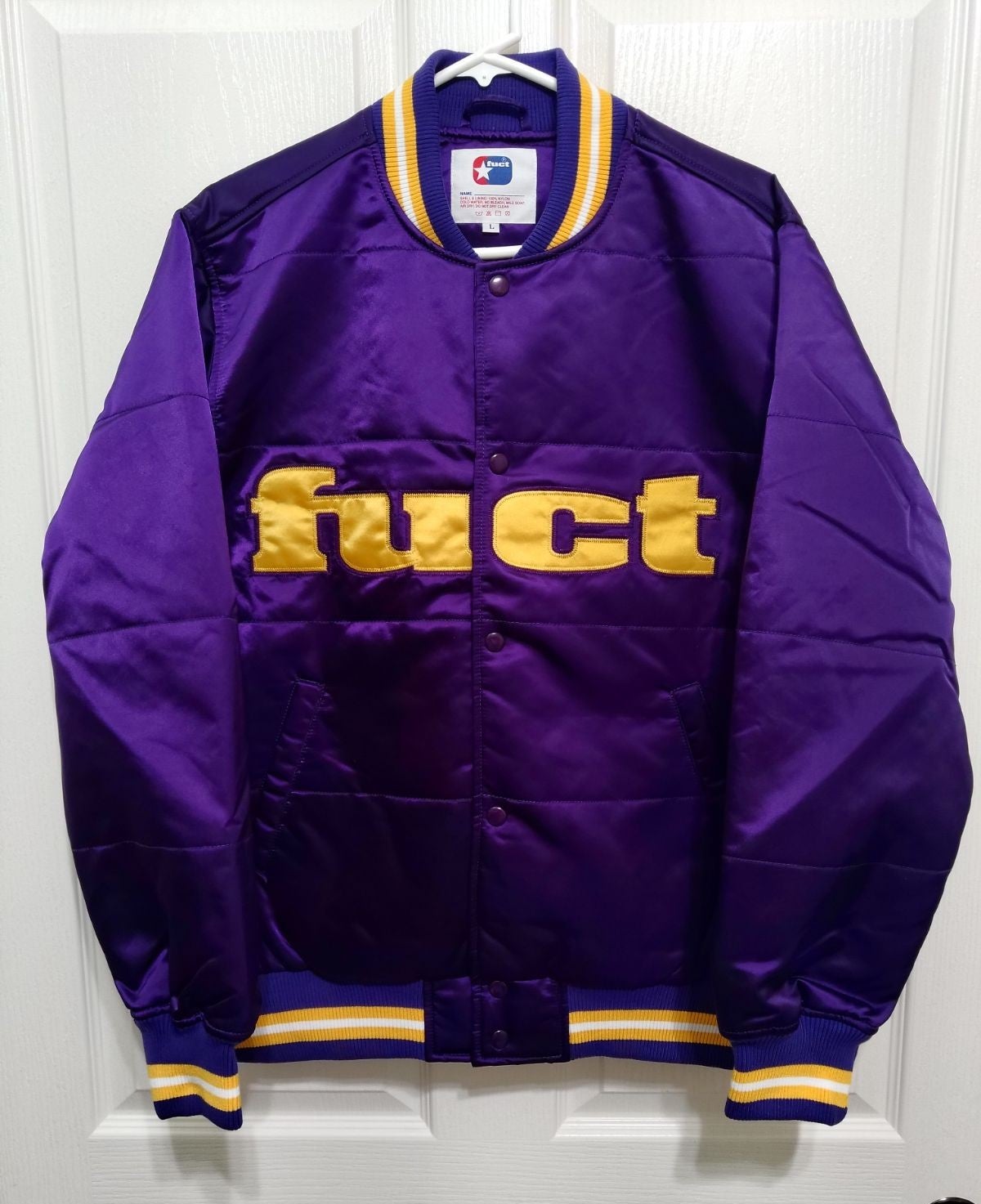 Fuct Stadium Jacket Purple & Yellow Sz L