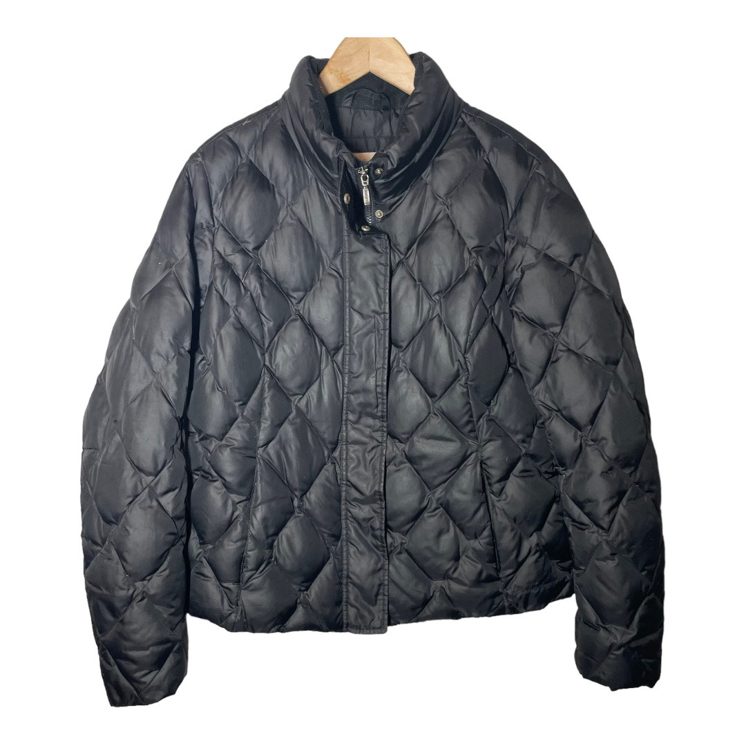 Eddie Bauer Womens Goose Down Jacket Black XL Puffer