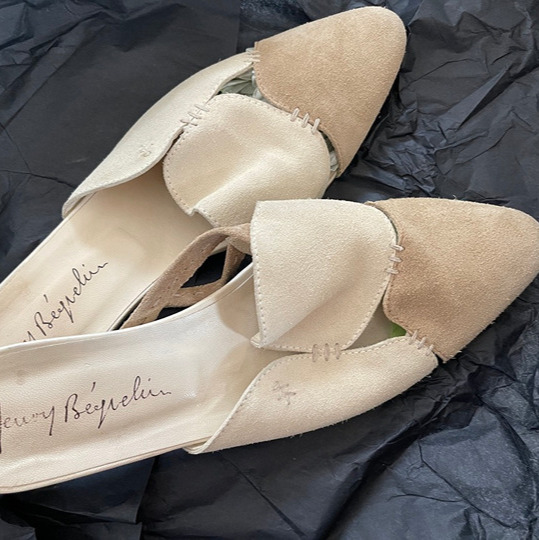 HENRY BEGUELIN Suede Leather Slip On Flats: Size 39 (US 8.5) Excellent Condition