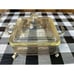 Antique Pyrex Square Glass Serving Dish & Silver-Plated Caddy Holder with