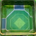 Antique Pyrex Square Glass Serving Dish & Silver-Plated Caddy Holder with
