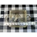 Antique Pyrex Square Glass Serving Dish & Silver-Plated Caddy Holder with