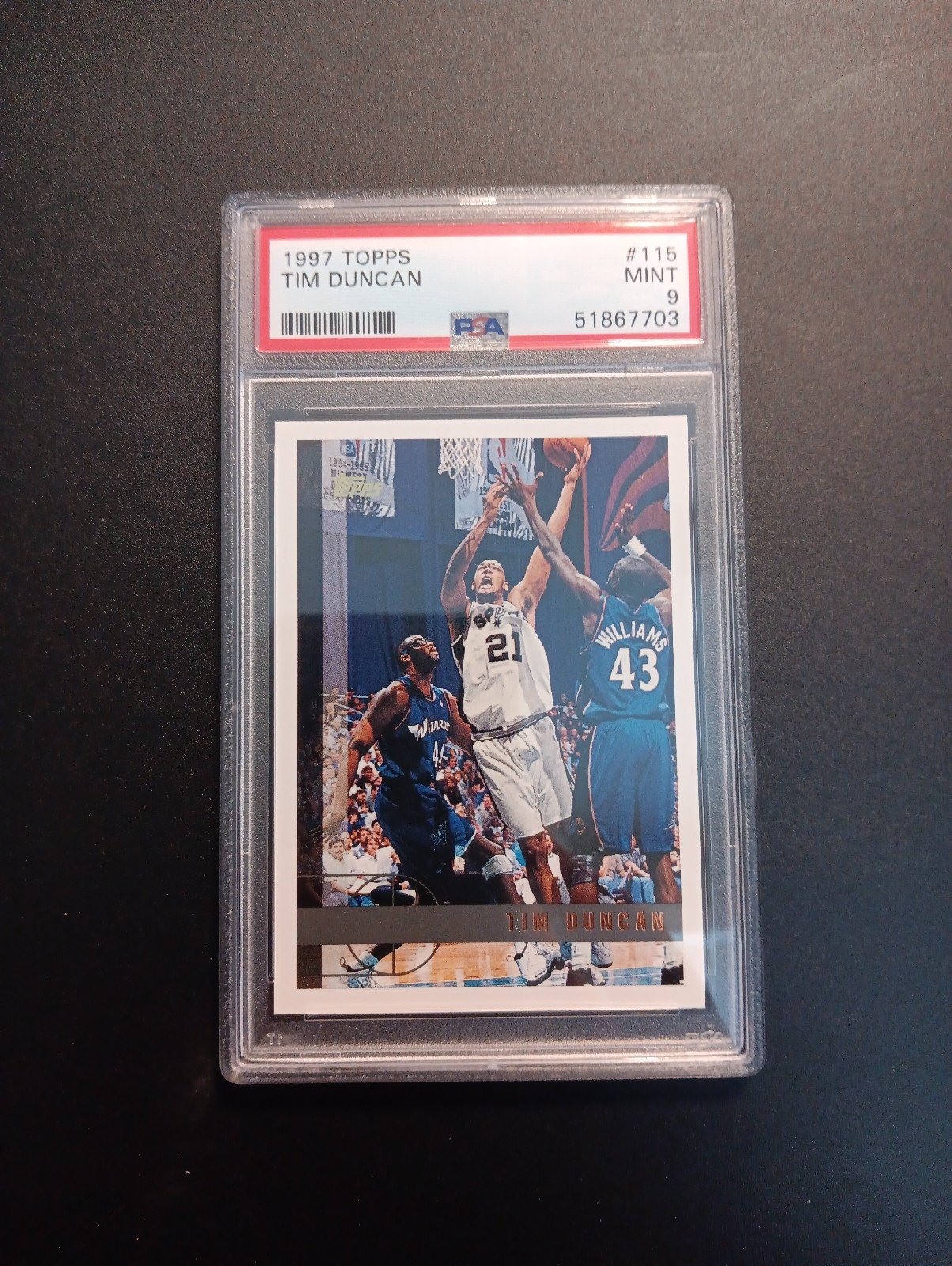 Tim Duncan PSA 9 Rookie Card