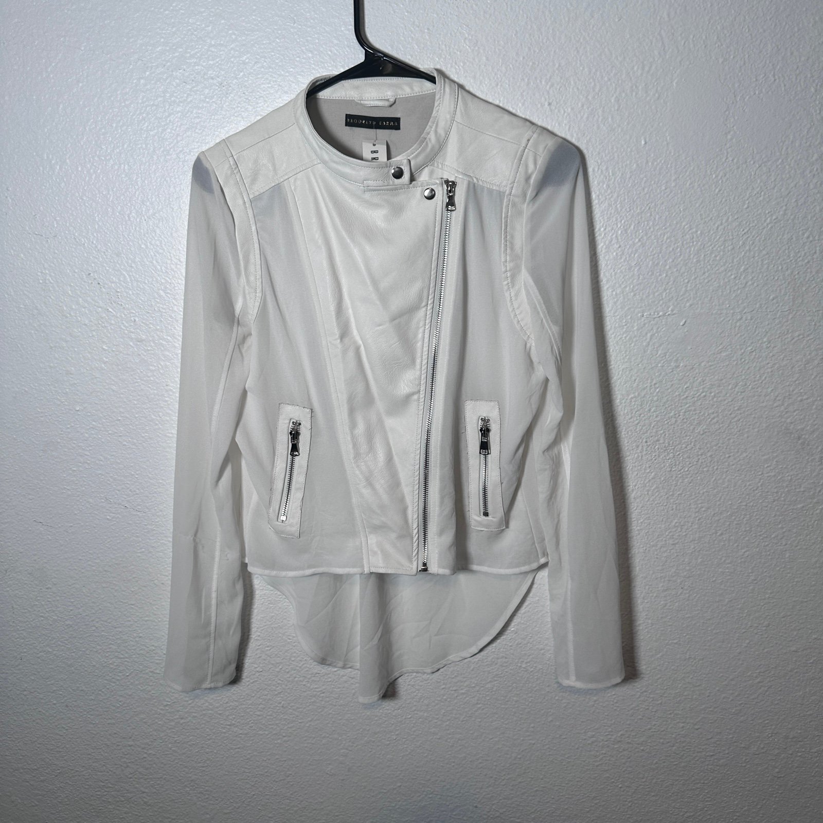 Brooklyn karma cream leather jacket