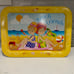 Kid's Bed Tray, Metal Tray, VINTAGE Children TV Tray Beach Friends