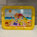 Kid's Bed Tray, Metal Tray, VINTAGE Children TV Tray Beach Friends