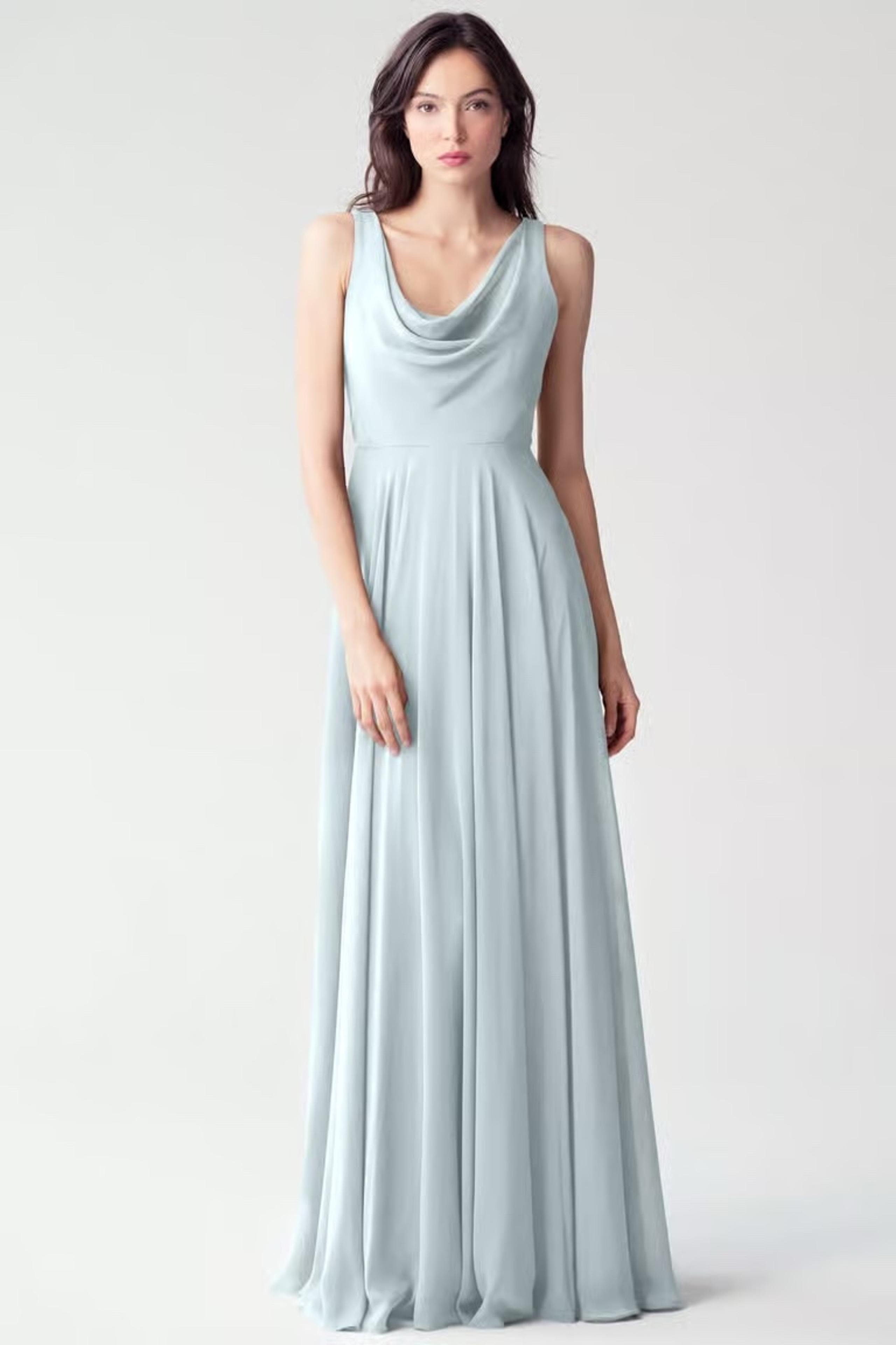 Dusty blue formal dress