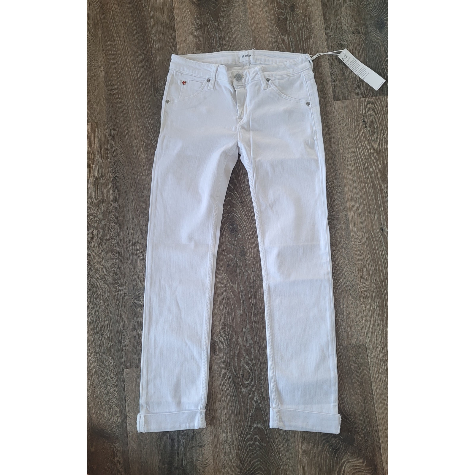Hudson Jeans Women's White Bacara Straight Crop Jeans size 26 #P3