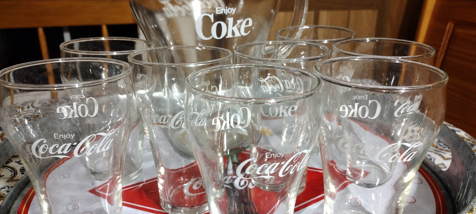 Coca-Cola picture and glasses