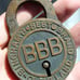 rare antique padlock BINGHAM BEST BRAND CLEVELAND no key decorative brass 1908