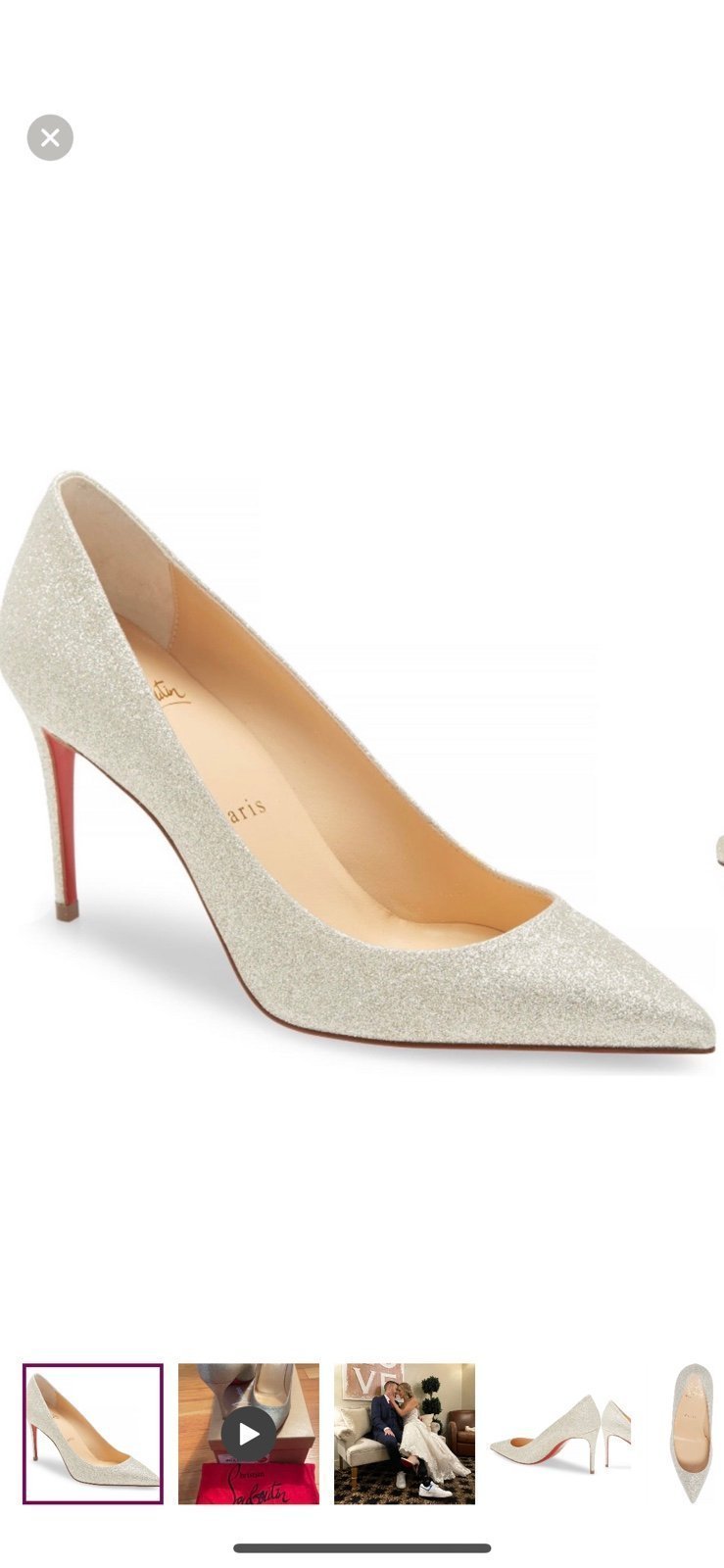 Glitter Louboutin heels
