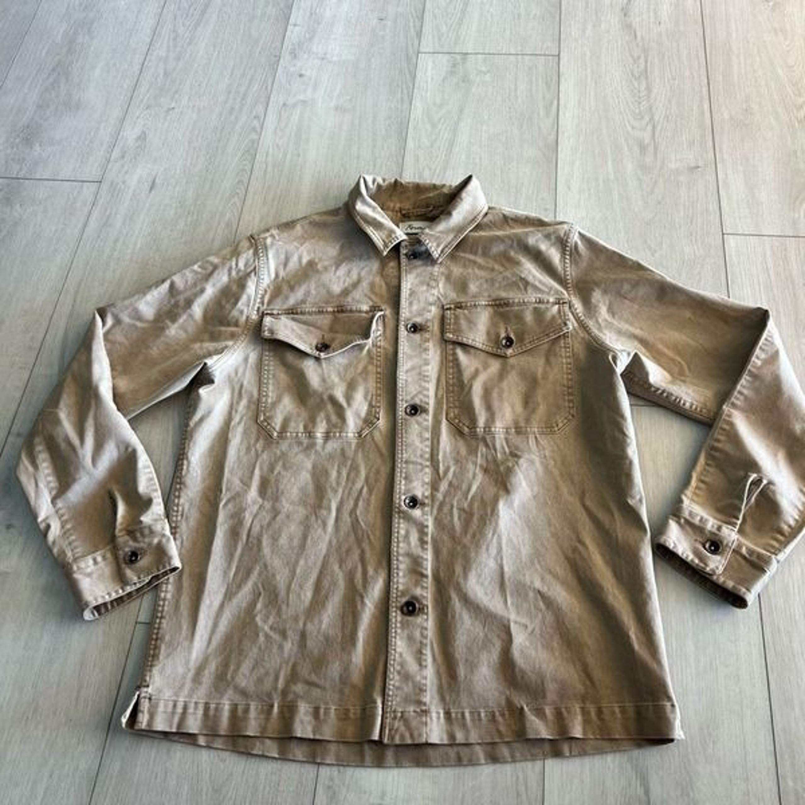 Rowan California Odessa Mid-Century Twill Field Jacket Mens  L Biege