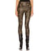 SPRWMN Suede Leather Camo High Waist Ankle 3/4 Leggings Size Small