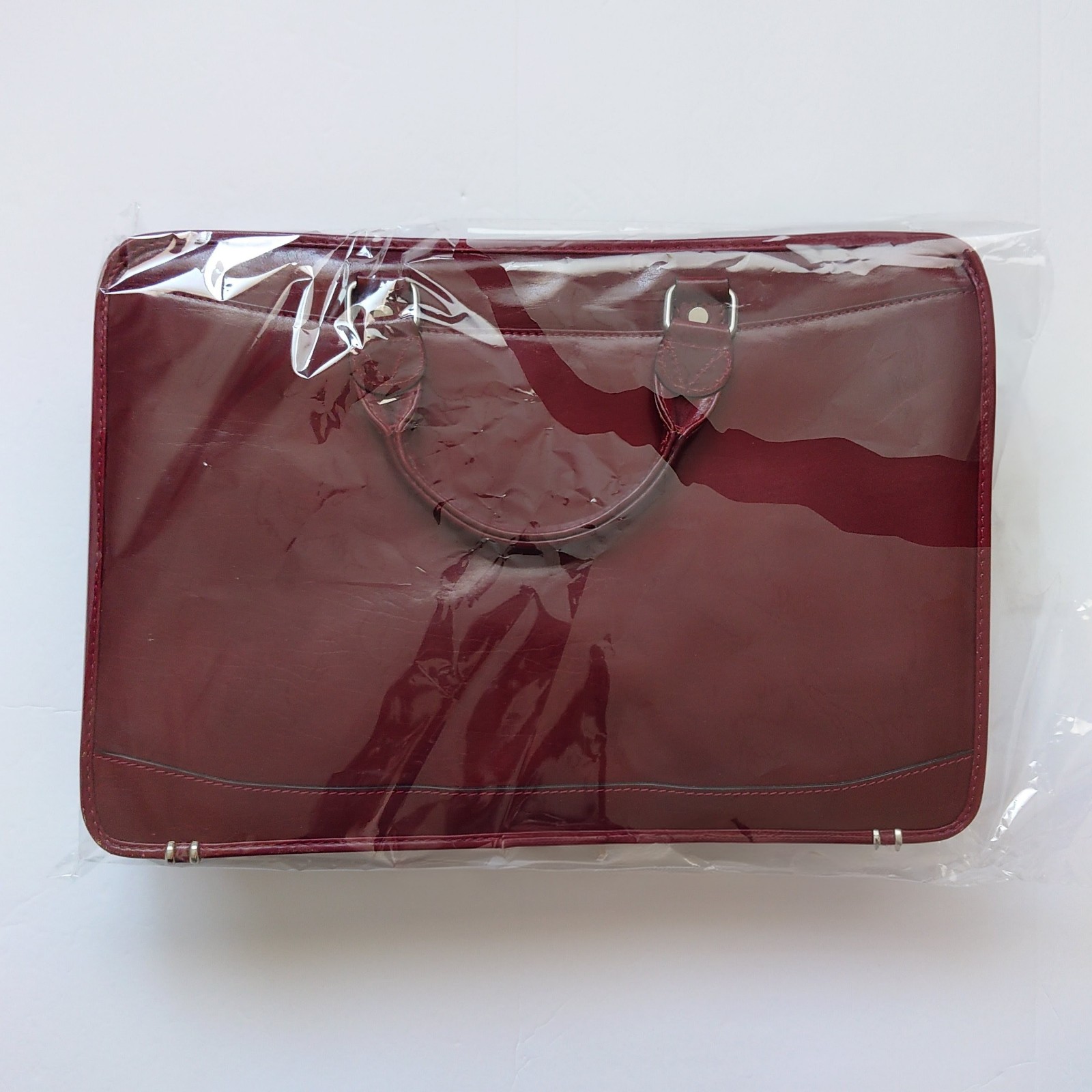 Vantaggio Italian Leather Laptop Briefcase Red RARE 16.5" x 11.5" x 5" RTL $490